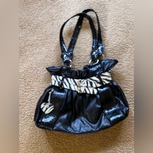 Chateau purse black with zebra accents